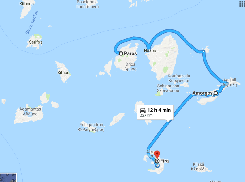 Paros (4 jours) - Amorgos (2 jours) - Santorin (4 jours) 